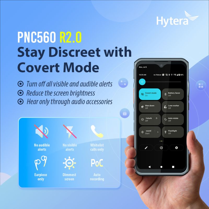 Hytera PNC560SCANNER Smartphone Radio PoC PTT sobre celular lo mejor de dos mundos con velocidad ultrarrápida y baja latencia con mecanismo de seguridad multicapa integrado (Smartphone para trabajos profesionales) Precio + iva
