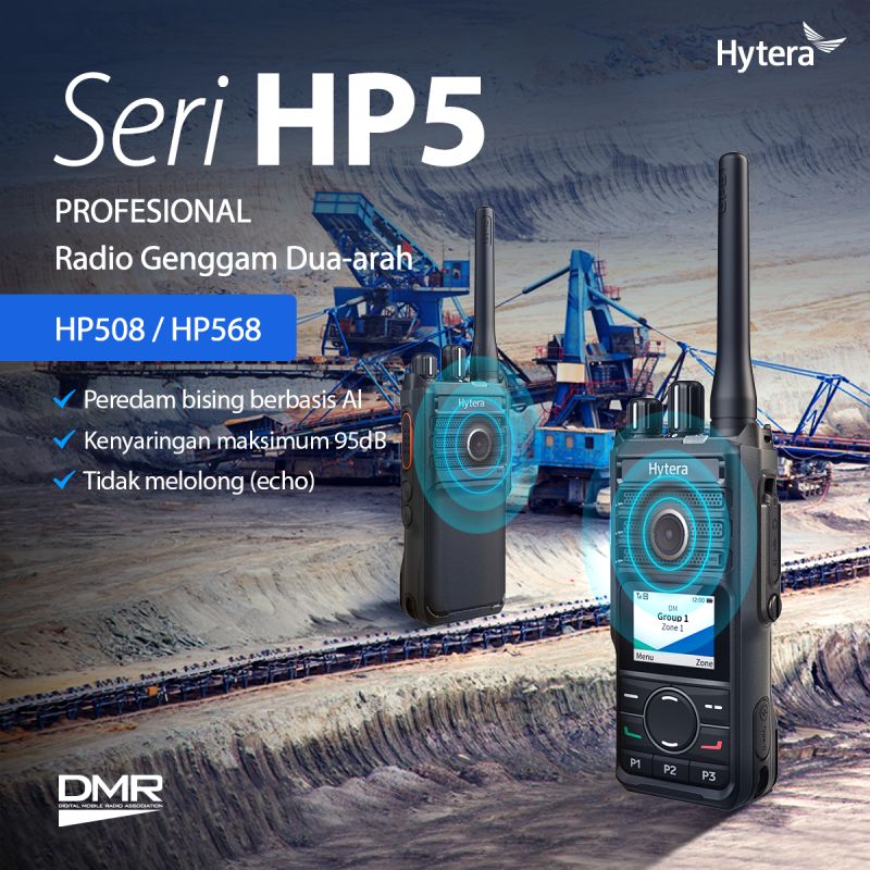 Hytera HP506 VHF 136-174 MHz 256CH Digital /Analogico 5W Radio Digital Profesional DMR Tier II /Analogico IP67, MIL-STD-810G para Industrias y Comercios sin pantalla Precio +iva