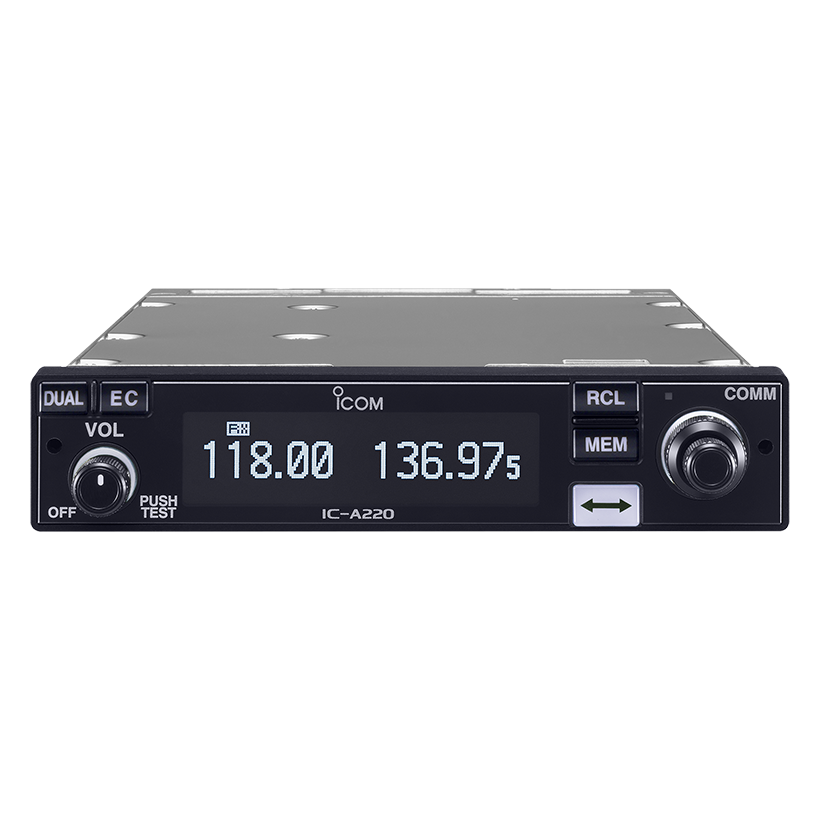 ICOM IC-A220M VHF 118.000 - 136.975 MHz 50CH 8W Radio móvil aéreo con kit de montaje MB-53 Precio +iva