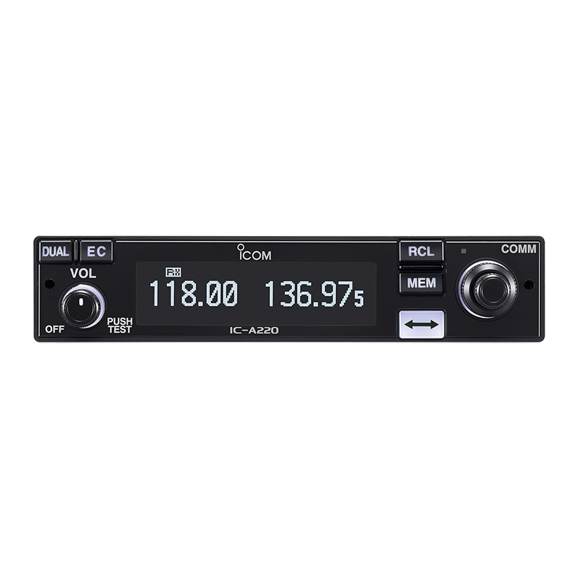 ICOM IC-A220M VHF 118.000 - 136.975 MHz 50CH 8W Radio móvil aéreo con kit de montaje MB-53 Precio +iva
