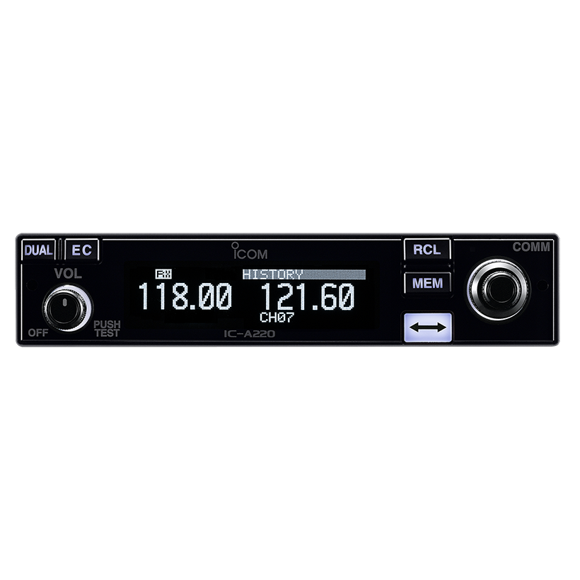 ICOM IC-A220M VHF 118.000 - 136.975 MHz 50CH 8W Radio móvil aéreo con kit de montaje MB-53 Precio +iva