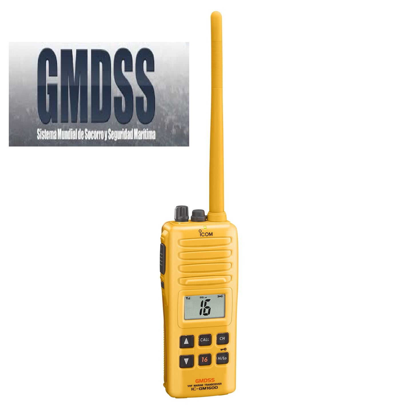 ICOM IC-GM160021K VHF 156.300–156.875 MHz FM Analogico 2W/1W Radio portatil marina de un color motivante GMDSS (convenio SOLAS) Precio +iva