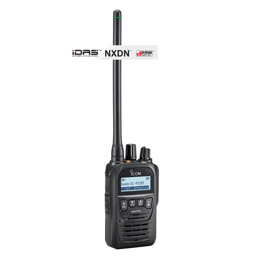 ICOM IC-F52D VHF 136-174 MHz 512 canales Digital IDAS™ 5W Radio digital MIL-STD-810 G Protección IP67 (Importación a pedido 4 - 6 semanas) Precio + iva