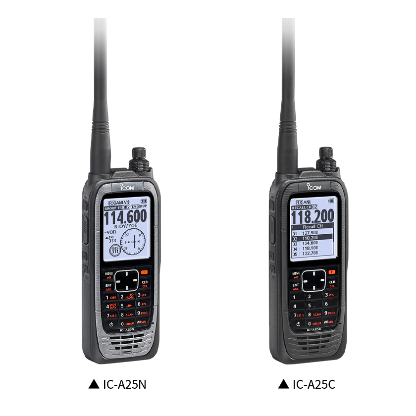 ICOM IC-A25N 300CH 6W Transceptores VHF de Banda Aérea Potente radio de banda aérea de 6W (PEP) con GPS y Bluetooth® integrados Precio + iva