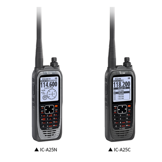 ICOM IC-A25N 300CH 6W Transceptores VHF de Banda Aérea Potente radio de banda aérea de 6W (PEP) con GPS y Bluetooth® integrados Precio + iva