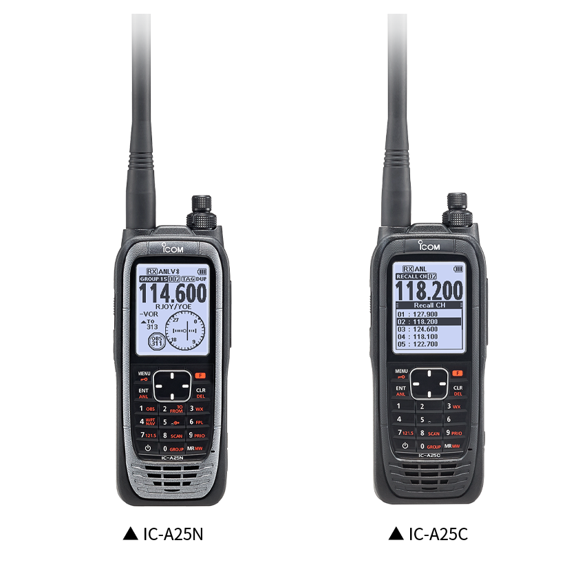 ICOM IC-A25N 300CH 6W Transceptores VHF de Banda Aérea Potente radio de banda aérea de 6W (PEP) con GPS y Bluetooth® integrados Precio + iva