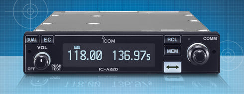 ICOM IC-A220 VHF 118.000 - 136.975 MHz 50CH 8W Radio móvil aéreo con kit de soporte de montaje Precio +iva