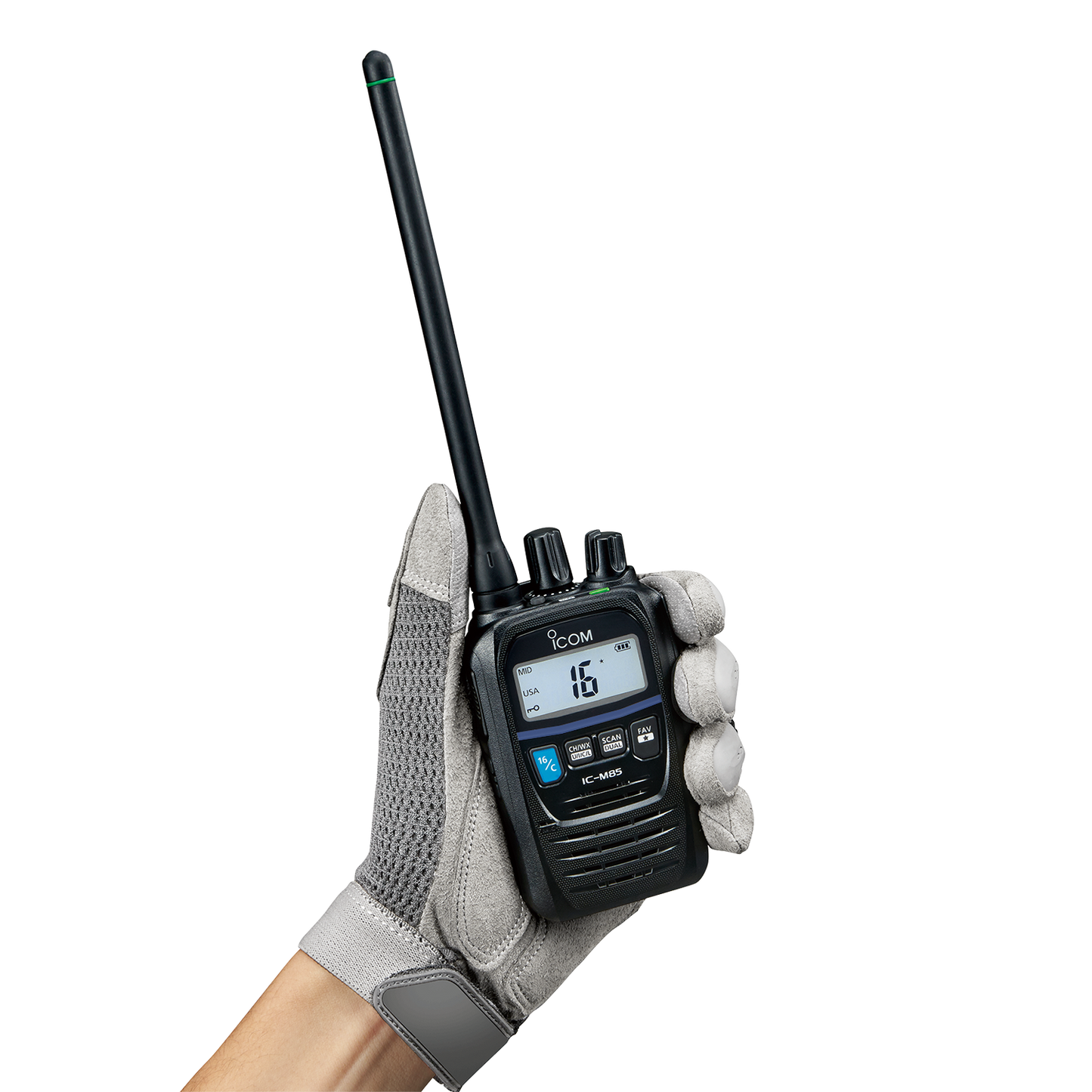 ICOM IC-M85UL Tx 156,025-157,425 MHz 136 -174 MHz 100CH 5W/1W Radio Marina con certificación intrínsecamente segura UL913 MOB Man Down Lone Worker Precio + iva