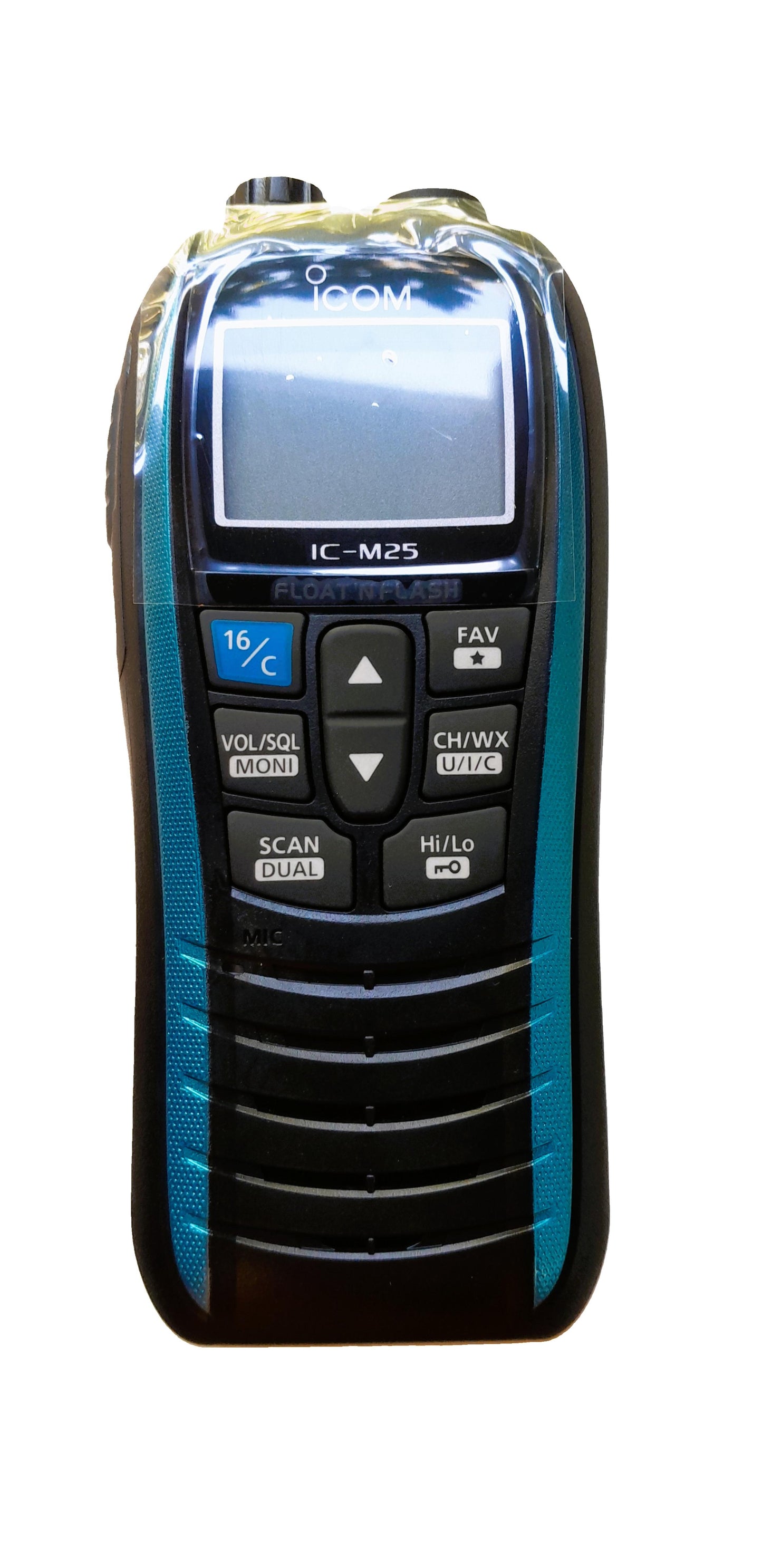 ICOM IC-M25 Tx 156,025–157,425 MHz Rx 156,050–163,275 MHz 5W/1W Radio Marina IPX7 Flotante, ligero y con funciones inteligentes Precio +iva
