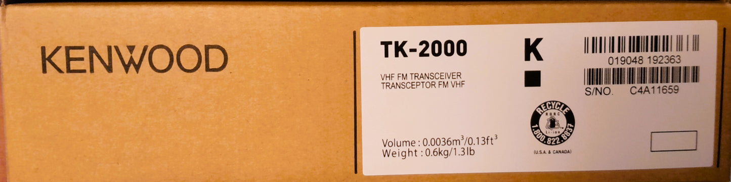 Kenwood TK-2000K VHF 136-174 Mhz 16CH Analogico 5W Radio Analogica sin pantalla ideal para lugares abiertos para agricultores, ganadería y colaboradores en eventos y estadios Precio +iva