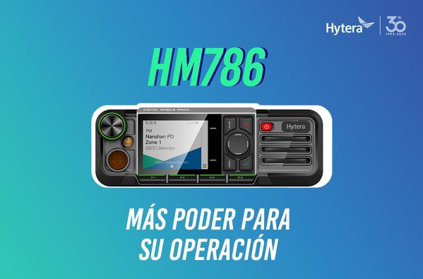Hytera HM786H VHF 136~174 MHz 1024CH DMR Tier II y Analogico 50W Radio móvil con GPS y Bluetooth Precio +iva