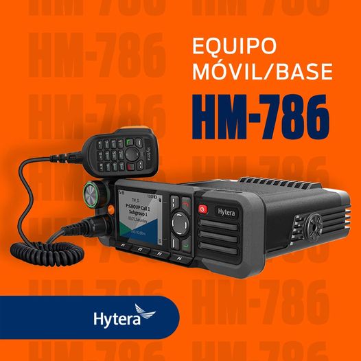 Hytera HM786H VHF 136~174 MHz 1024CH DMR Tier II y Analogico 50W Radio móvil con GPS y Bluetooth Precio +iva
