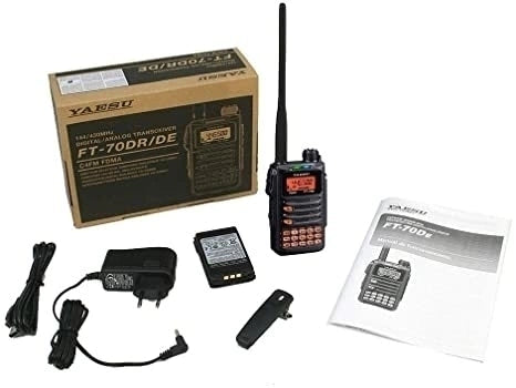 Yaesu FT-70DR Radio portátil de banda dual Analogico y Digital C4FM FDMA/FM 144/430 MHz 5W Precio +íva