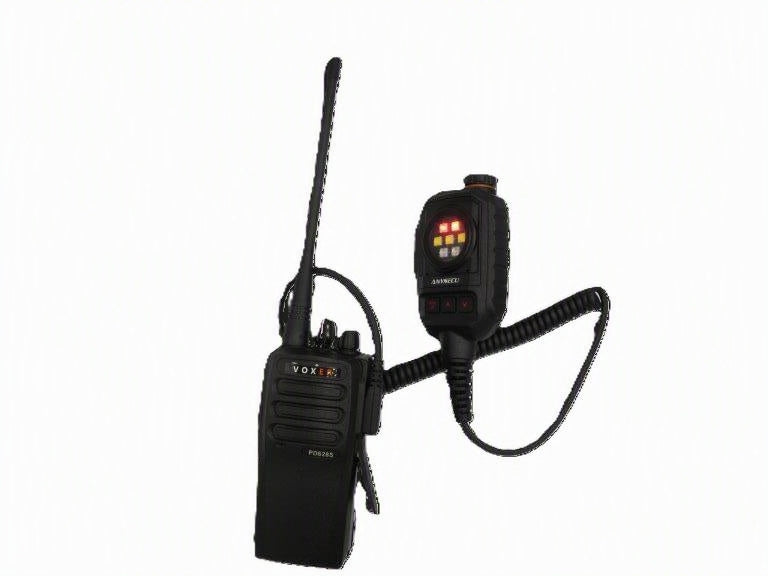 Anysecu MIC-K01 micrófono parlante remoto con luz estroboscópica y alarma de SOS para radios Kenwood Baofeng Inrico Wlan Wings Tesunho Precio + iva