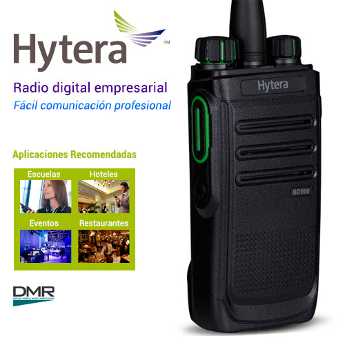 Hytera BD506 VHF 136-174 MHz 48 CH Analogico y DMR Tier II 5W Radio sin pantalla con cancelación de ruido, de gran ganancia en cobertura de distancia Precio + iva