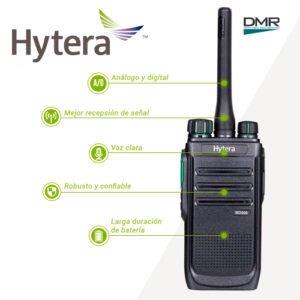 Hytera BD506 VHF 136-174 MHz 48 CH Analogico y DMR Tier II 5W Radio sin pantalla con cancelación de ruido, de gran ganancia en cobertura de distancia Precio + iva