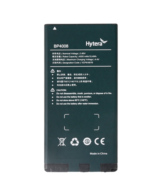 Hytera BP4008 Batería Hytera Li-Poly serie PNC360 4000mAh Precio + iva