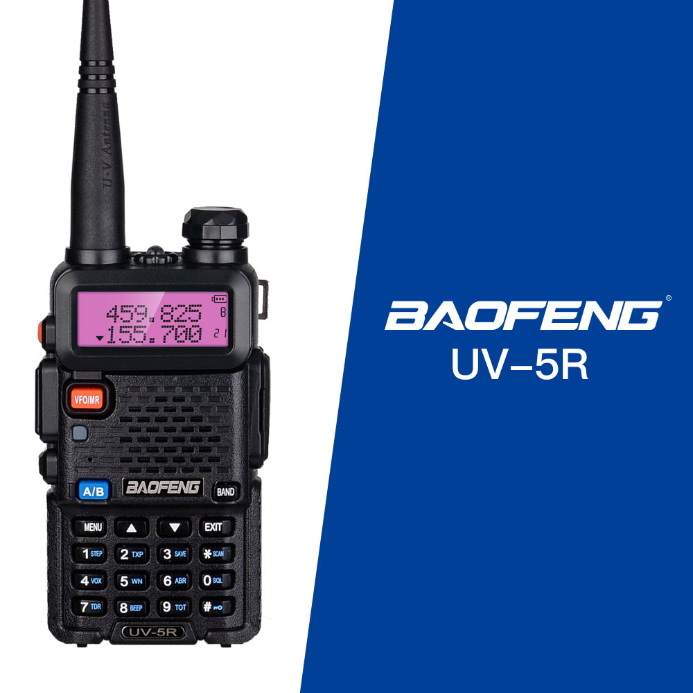 BAOFENG UV-5R VHF 136-174 Mhz/UHF 400-520 Mhz 128CH Analogico 3W Radio dual band portátil de dos vías programable con teclado Precio + iva
