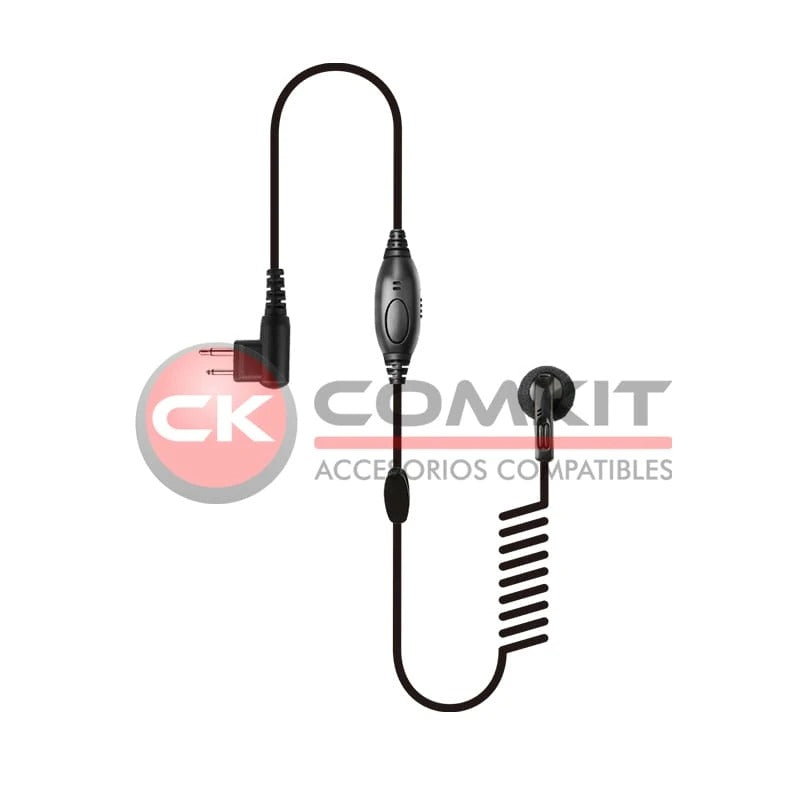 COMKIT CK-1028V-K1 Auricular simple con VOX, PTT y micrófono en línea para Kenwood 2 pins Precio +iva