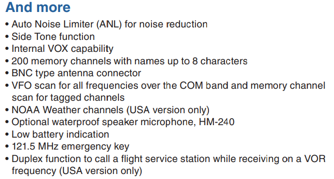 ICOM IC-A16 (Standard version, Sin Bluetooth) 200CH Memoria 6W Radio tierra-aire de 8,33/25 kHz Audio 1500 mW, IP67, MIL-STD-810-G, NOAA Alert Precio + iva