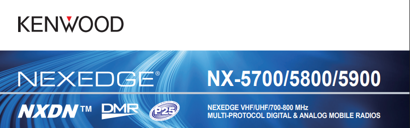 Kenwood NX-5800K UHF2 450-520 MHz 1024CH Digital NXDN™-P25-DMR-Analógico 45W Radio móvil base digital, Bluetooth, GPS, MicroSD, Precio +iva