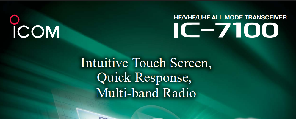 ICOM IC-7100 Radio base móvil Multimodo HF/VHF/UHF Pantalla táctil intuitiva, respuesta rápida, radio multibanda (Importación a pedido) Precio + iva