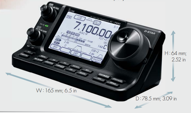ICOM IC-7100 Radio base móvil Multimodo HF/VHF/UHF Pantalla táctil intuitiva, respuesta rápida, radio multibanda (Importación a pedido) Precio + iva