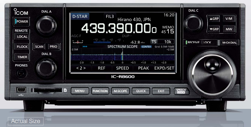ICOM IC-R8600 Banda super ancha de 10 kHz a 3 GHz 200CH Memoria Radio de Comunicaciones (A pedido por importación) Precio +iva