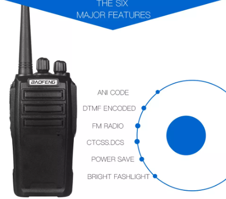 BAOFENG UV-6D VHF 136-174/UHF 400-470 Mhz 128CH Analogico 5W Radio de dos vías dual band ideal para uso comercial negocios y emprendimientos Precio + iva