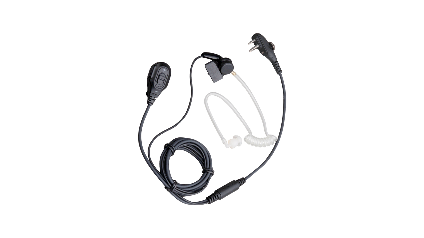 Hytera EAM13 Auricular de vigilancia de 2 cables con VOX y tubo acústico transparente (negro) para BD506 y TC-508 Precio + iva