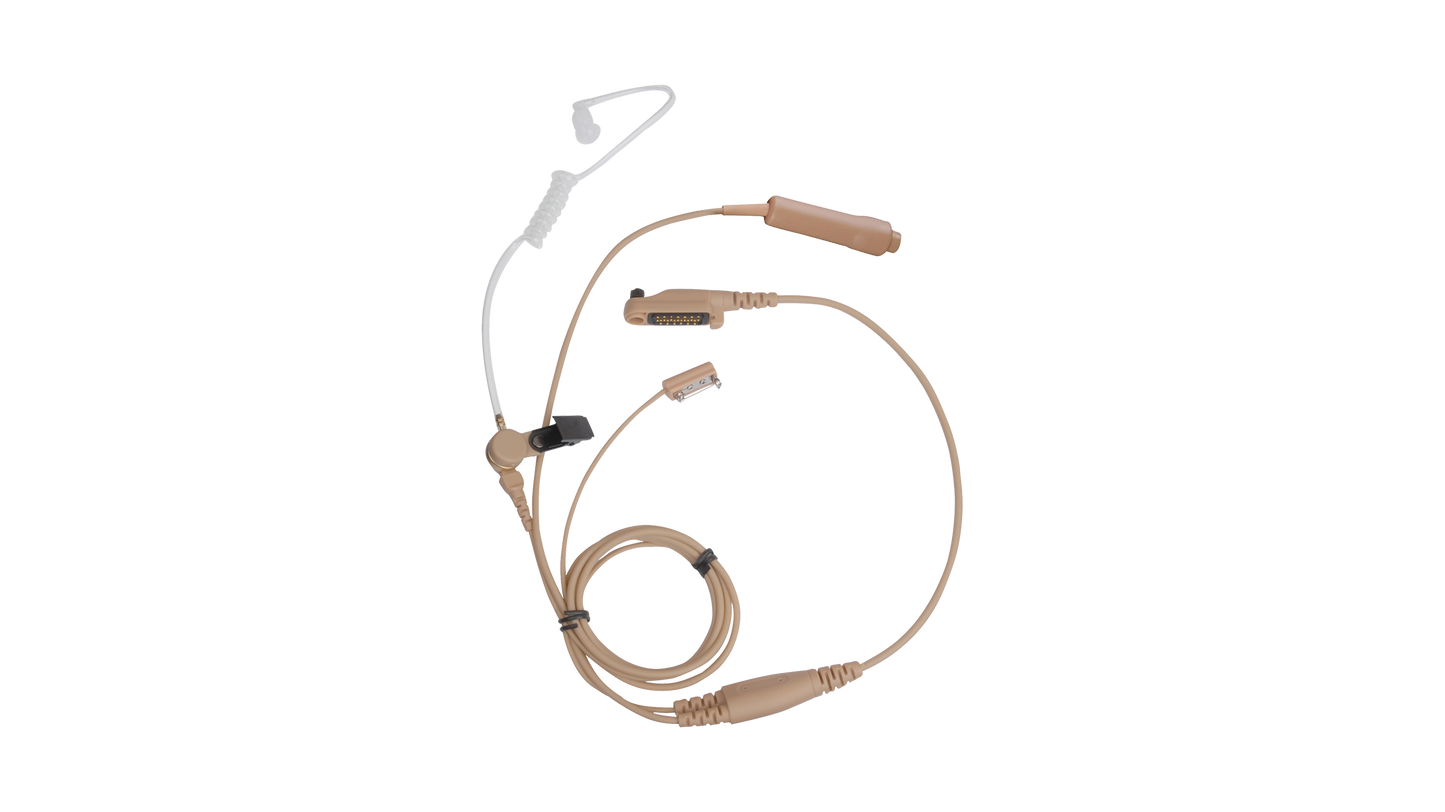 Hytera EAN21-P Auricular beige con tubo acústico, micrófono y PTT para las series HP5, HP6, HP7, PD6, X1 y PDC680, PDM680, PTC680, Z1p, PT590 Precio + iva