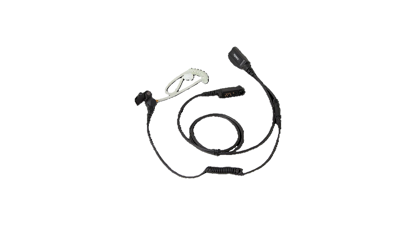 Hytera EAN22 Auricular negro con tubo acústico y PTT en línea desmontable - EOL, alternativa es ACN-02P para PD6 X1p Z1p Precio + iva