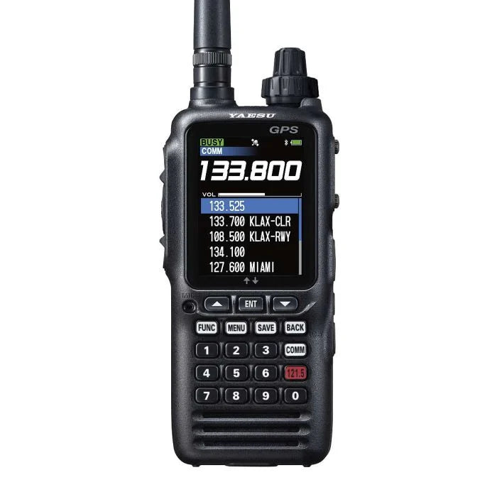 Yaesu FTA-850L 400CH 6W Radio de banda aérea IPX-5 MIL-STD-810H, receptor GPS WAAS integrado de 66 canales, pantalla de navegación ILS (localizador y senda de planeo) Bluetooth Precio +iva