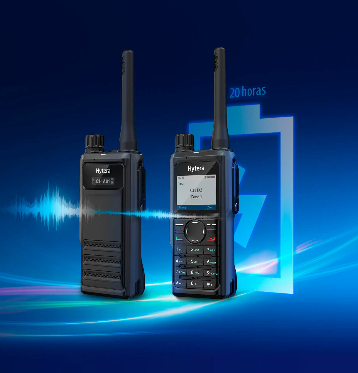 Hytera HP606 VHF 136-174MHz 1024CH Digital y Analogico 5W Radio digital DMR Tier II para Industrias con GPS Man Down Bluetooth, Pantalla OLED Precio +iva