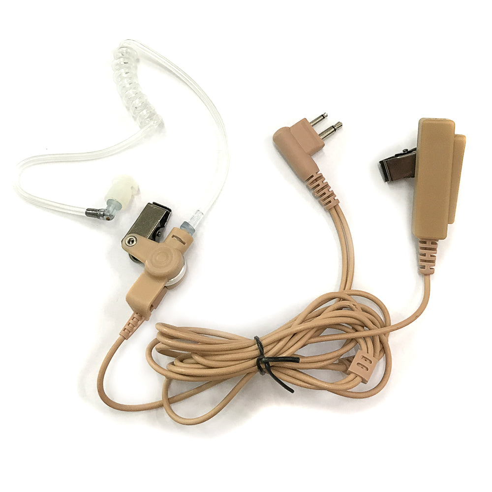 Genérico IPX4K Auricular para Radio Kenwood Baofeng Wouxun WLN Wings TXPRO de micrófono de tubo transparente de color de piel genérico de dos pines Precio + iva