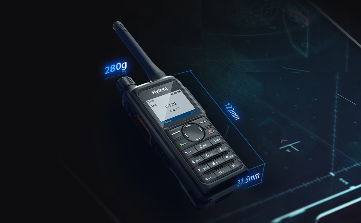 Hytera HP686 UHF1-2 400-527MHz 1024CH Digital y Analogico 4W Radio Digital Analogico con Man- down, GPS, Bluetooth con pantalla LCD Precio + iva