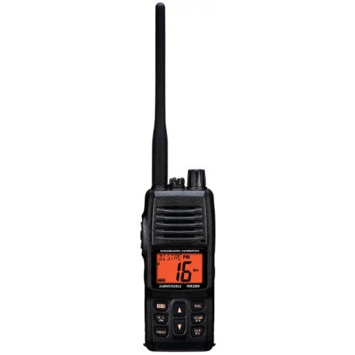 Standard Horizon HX-380 VHF 40CH LMR 5W Portátil Marino Sumergible IPX7, Audio Claro, Fácil de operar, Canales NOAA Precio + iva
