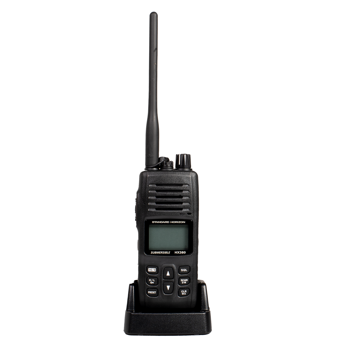 Standard Horizon HX-380 VHF 40CH LMR 5W Portátil Marino Sumergible IPX7, Audio Claro, Fácil de operar, Canales NOAA Precio + iva