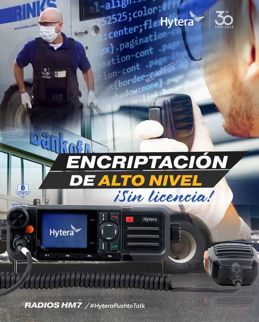 Hytera HM786H VHF 136~174 MHz 1024CH DMR Tier II y Analogico 50W Radio móvil con GPS y Bluetooth Precio +iva