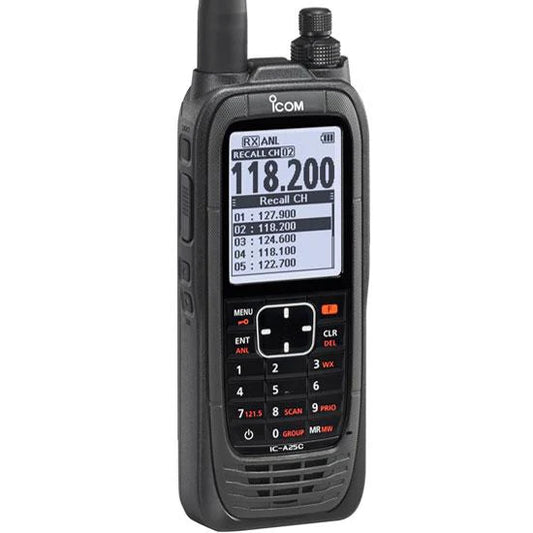 ICOM IC-A25C 200CH 6W Radio portátil aéreo VHF con display de 2.3 pulgadas y teclado, 6W (PEP) de potencia Precio + iva