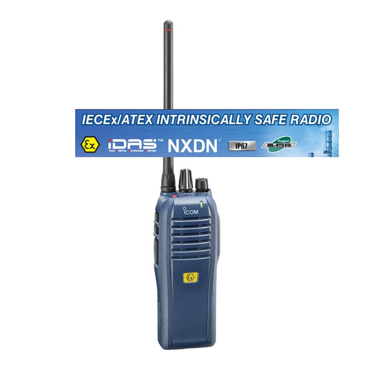 ICOM IC-F3201DEX VHF 136-174MHz 16CH Digital IDAS™ Analogico Intrínseco 1W Radio portatil ATEX digital (A pedido por importación 6 semanas) Precio + iva