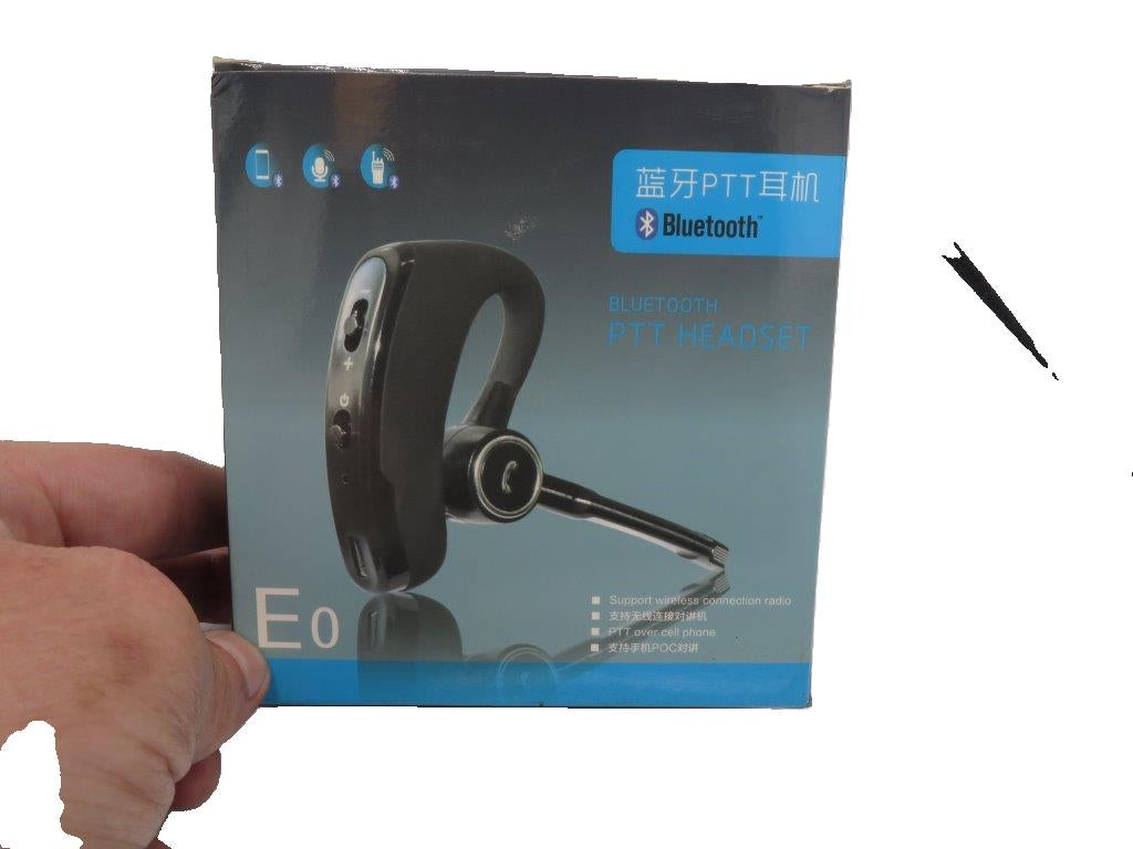 E0 Auricular Genérico Bluetooth con PTT para PoC PTT sobre celular Smartphones con cancelación de ruido