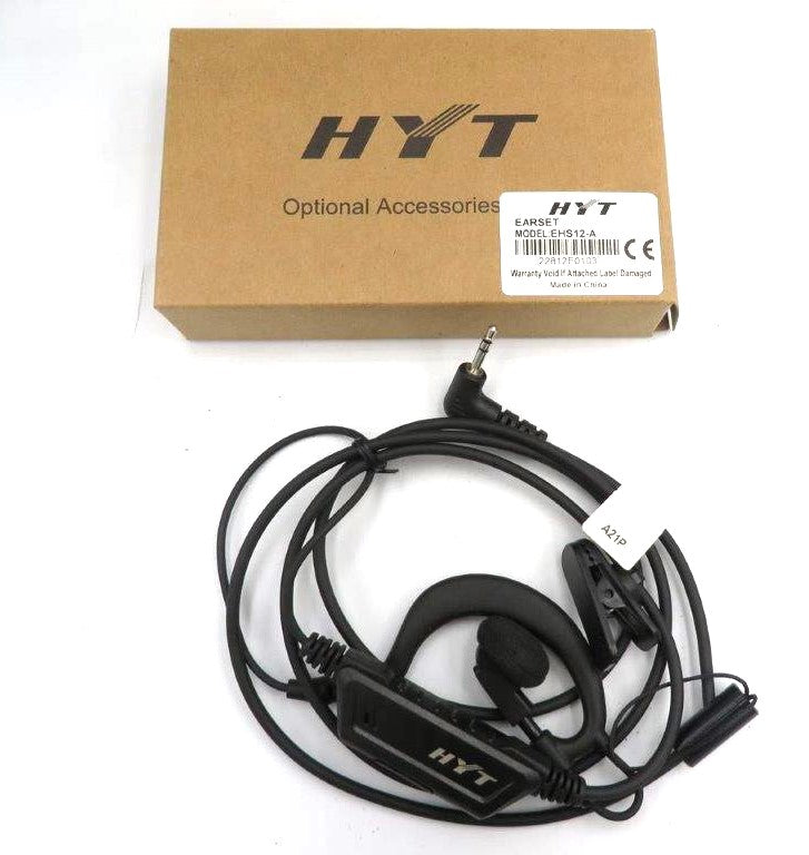 Hytera EHS12-A Auricular con micrófono en línea HYT Estilo C con PTT para TC320 Precio + iva