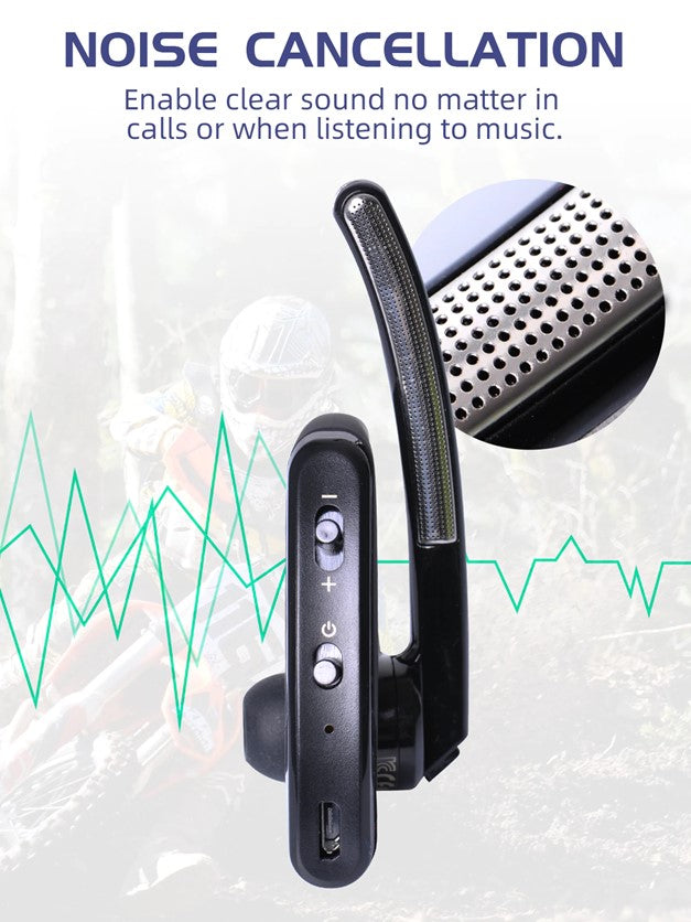 E0 Auricular Genérico Bluetooth con PTT para PoC PTT sobre celular Smartphones con cancelación de ruido