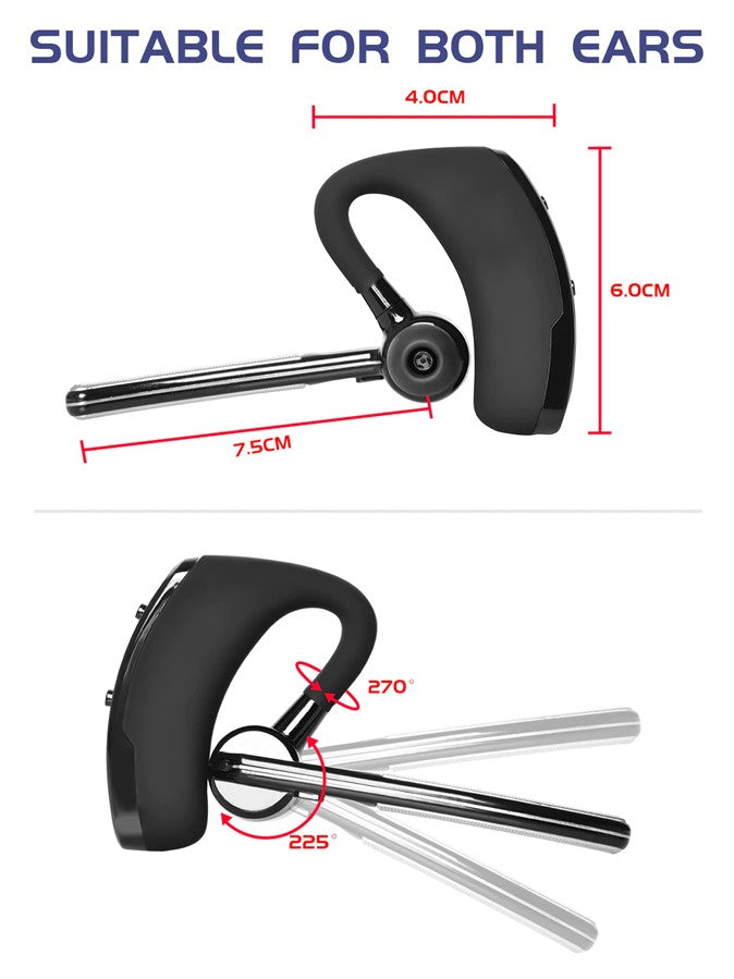 E0 Auricular Genérico Bluetooth con PTT para PoC PTT sobre celular Smartphones con cancelación de ruido