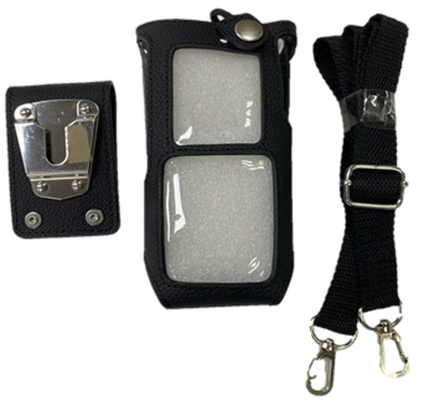 Hytera LCY025 Estuche de transporte de cuero negro adecuado para HP786, HP706 cuando se utiliza con batería estándar Precio + iva