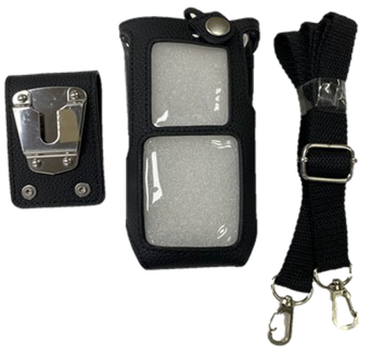 Hytera LCY025 Estuche de transporte de cuero negro adecuado para HP786, HP706 cuando se utiliza con batería estándar Precio + iva