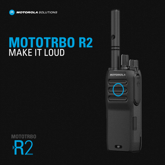 Motorola R2 VHF 136-174 Mhz 64CH MOTOTRBO™ Digital y Analogico 5W Radio portátil NKP Non display fiabilidad, para entornos de trabajo difíciles Precio +iva