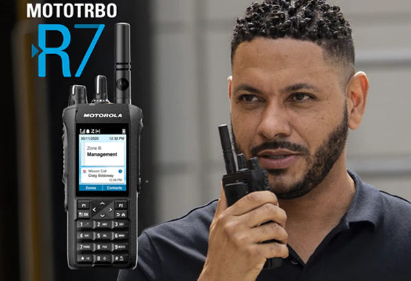 Motorola R7 MOTOTRBO™ TIA HAZLOC Capable UHF1 UHF2 400-527 Mhz 1000CH Digital y Análogo Intrínseco 5W Radio digital FKP con pantalla y teclado completo El Poder de Ser Escuchado Precio +iva