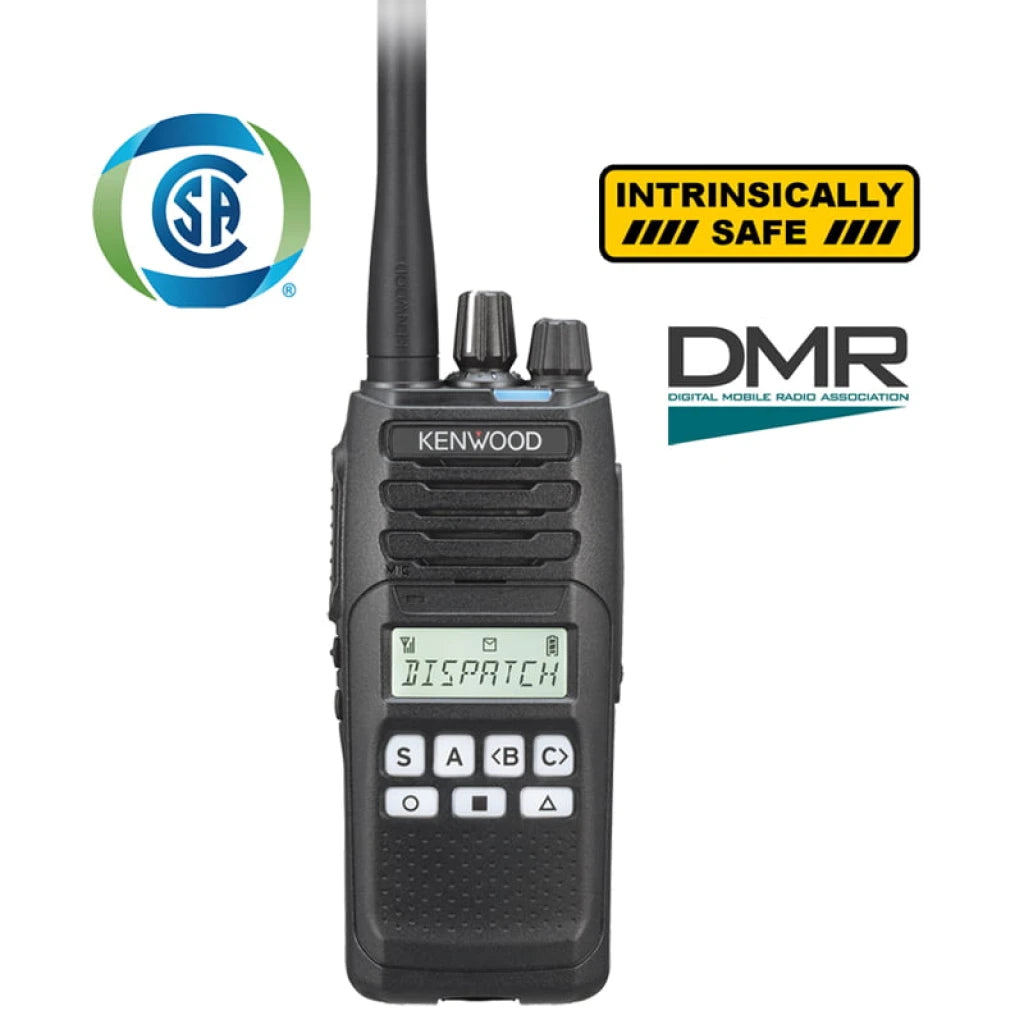 Kenwood NX-1200-ISCDK2 VHF 136-174 Mhz 260CH DMR Intrínseco 5W Radio portátil con pantalla digital (A pedido por importación 4-6 semanas) Precio + iva